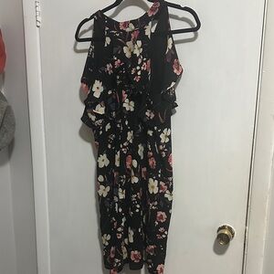 Maurices Black Floral Mini Dress
